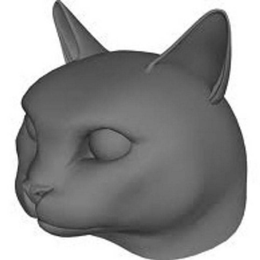 Голова кота 3д модель