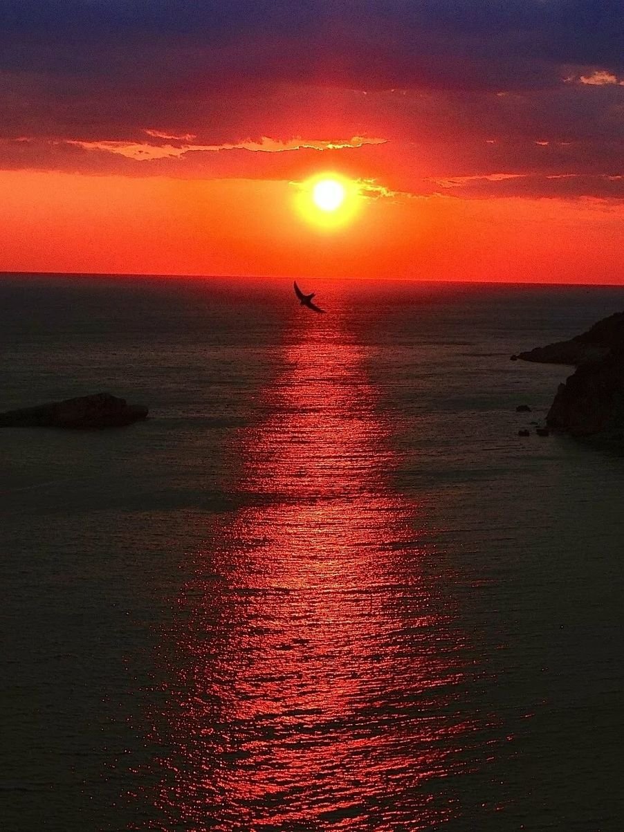 Закат на море