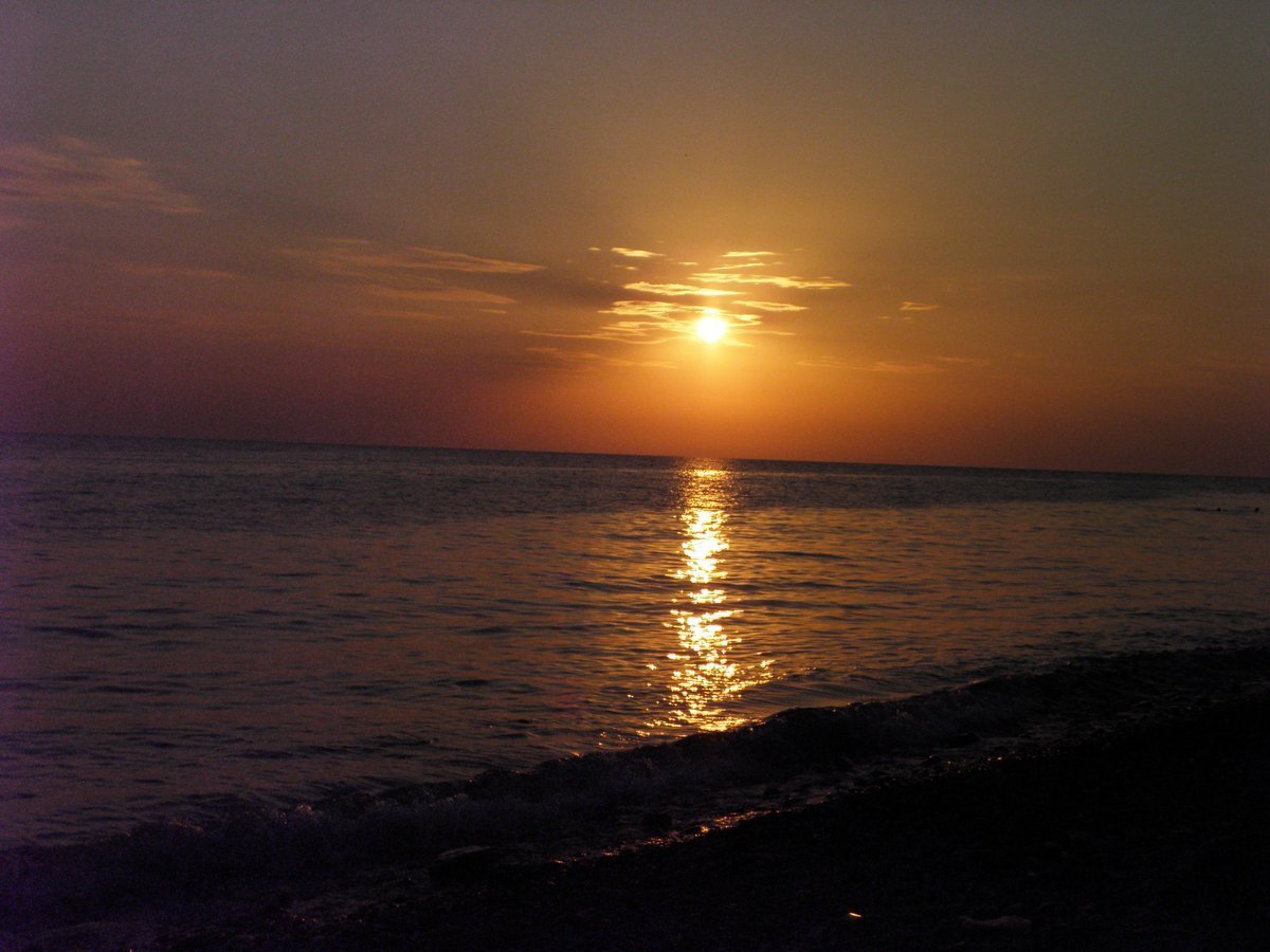 Черное море на закате Анапа