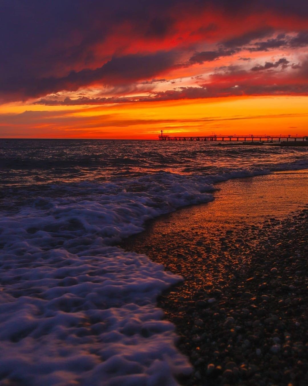 Закат на море
