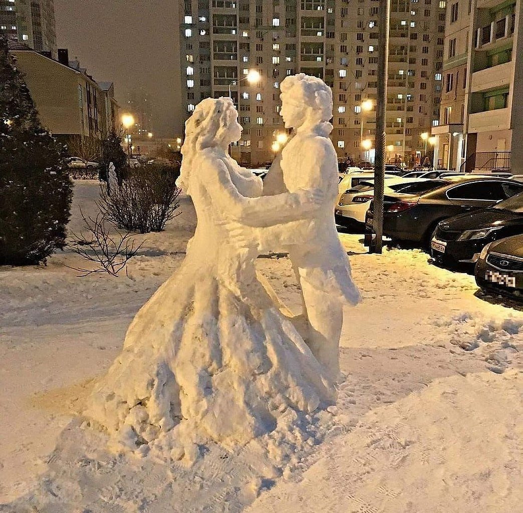 Красивые фигуры из снега