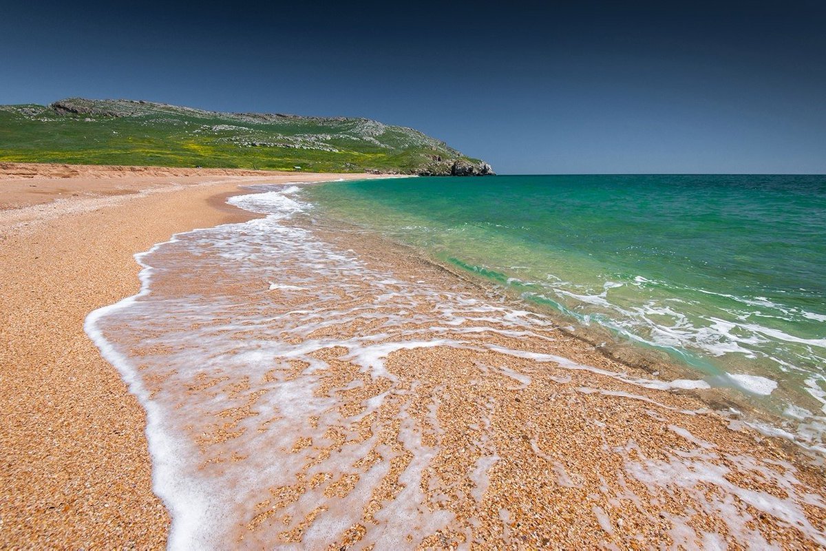 Побережье черного моря песчаный пляж