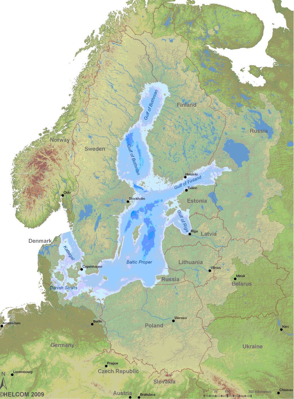 Балтийское море на карте