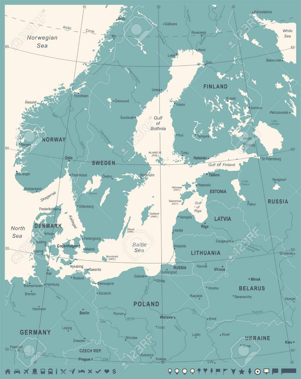 Очертание Балтийского моря