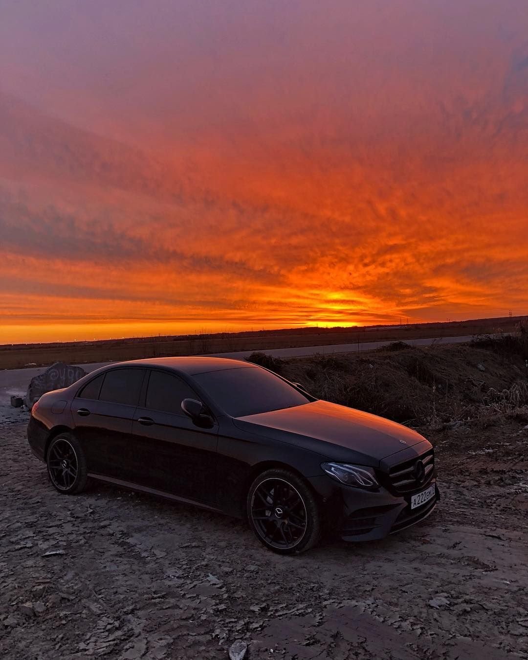 Mercedes w205 Black закат