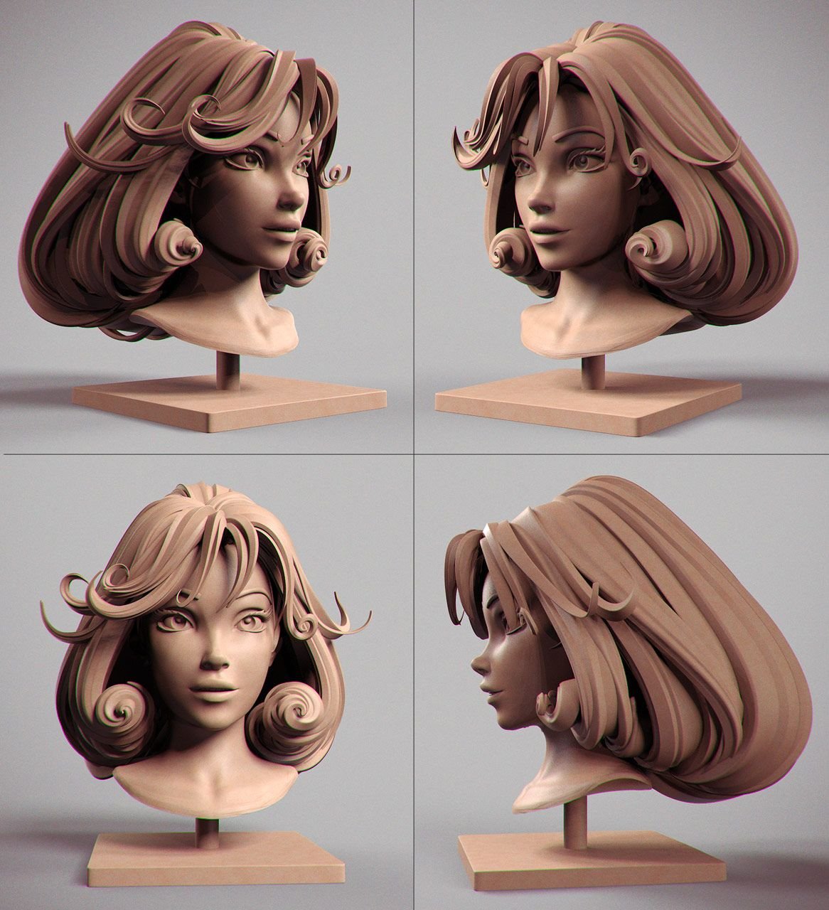 Волосы скульпт Zbrush