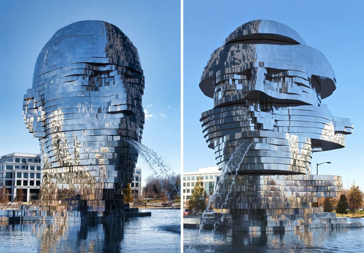 Фонтан-скульптура «метаморфозы», Шарлотта, США