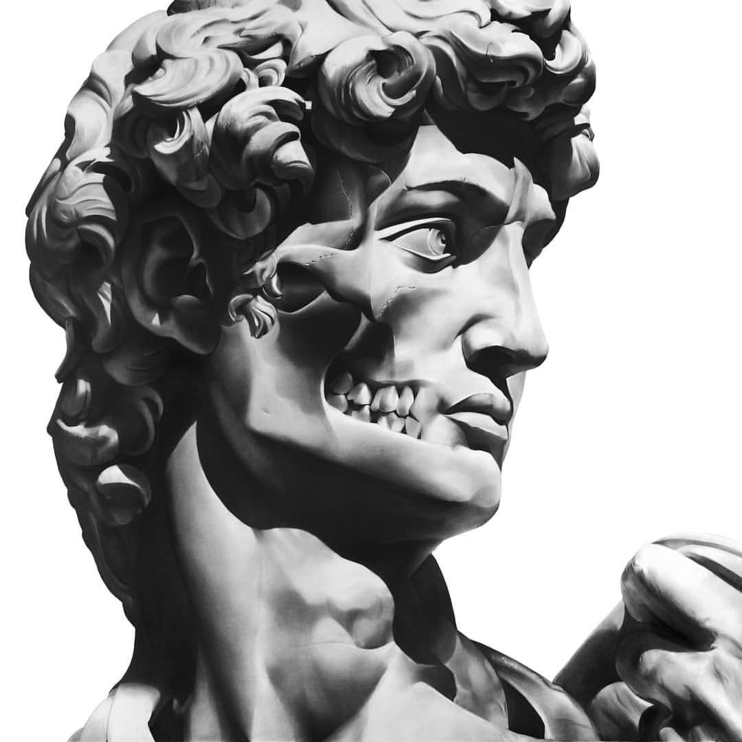 Давид Микеланджело vaporwave