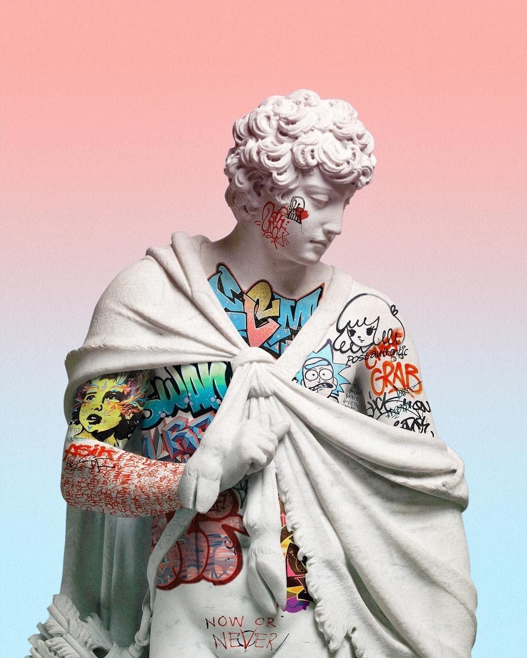 Античные статуи vaporwave