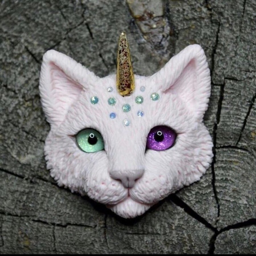 Котик из полимерной глины