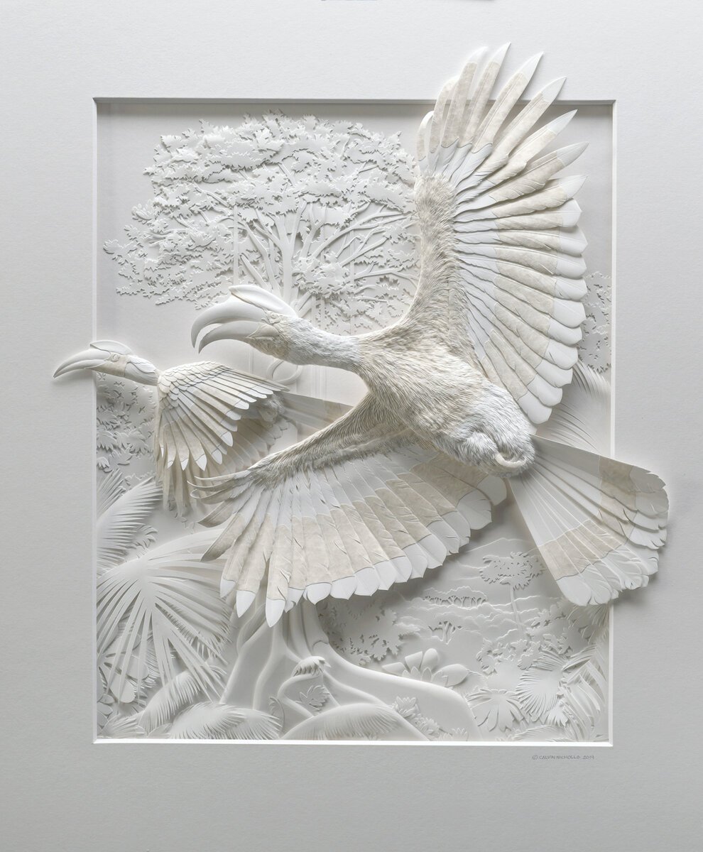 Calvin Nicholls бумажные скульптуры