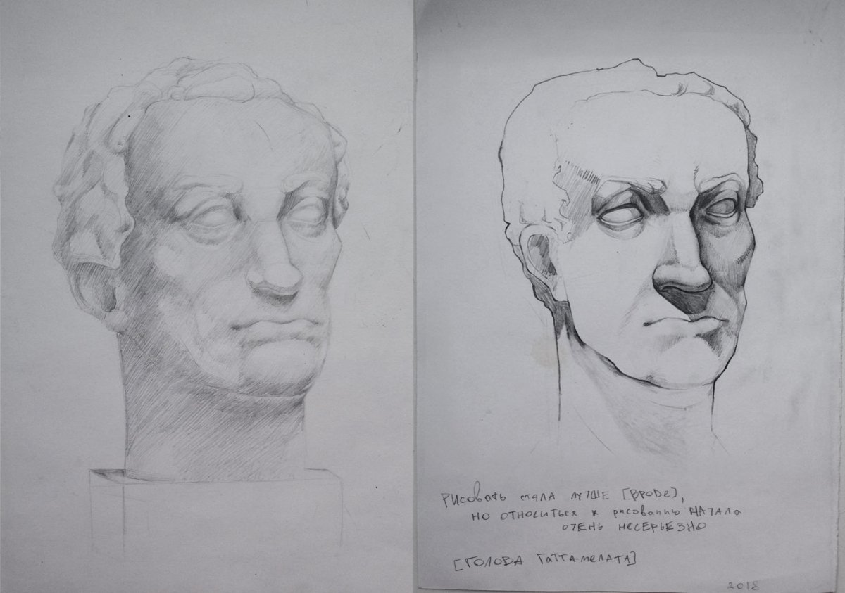 Гипсовая голова Гаттамелата