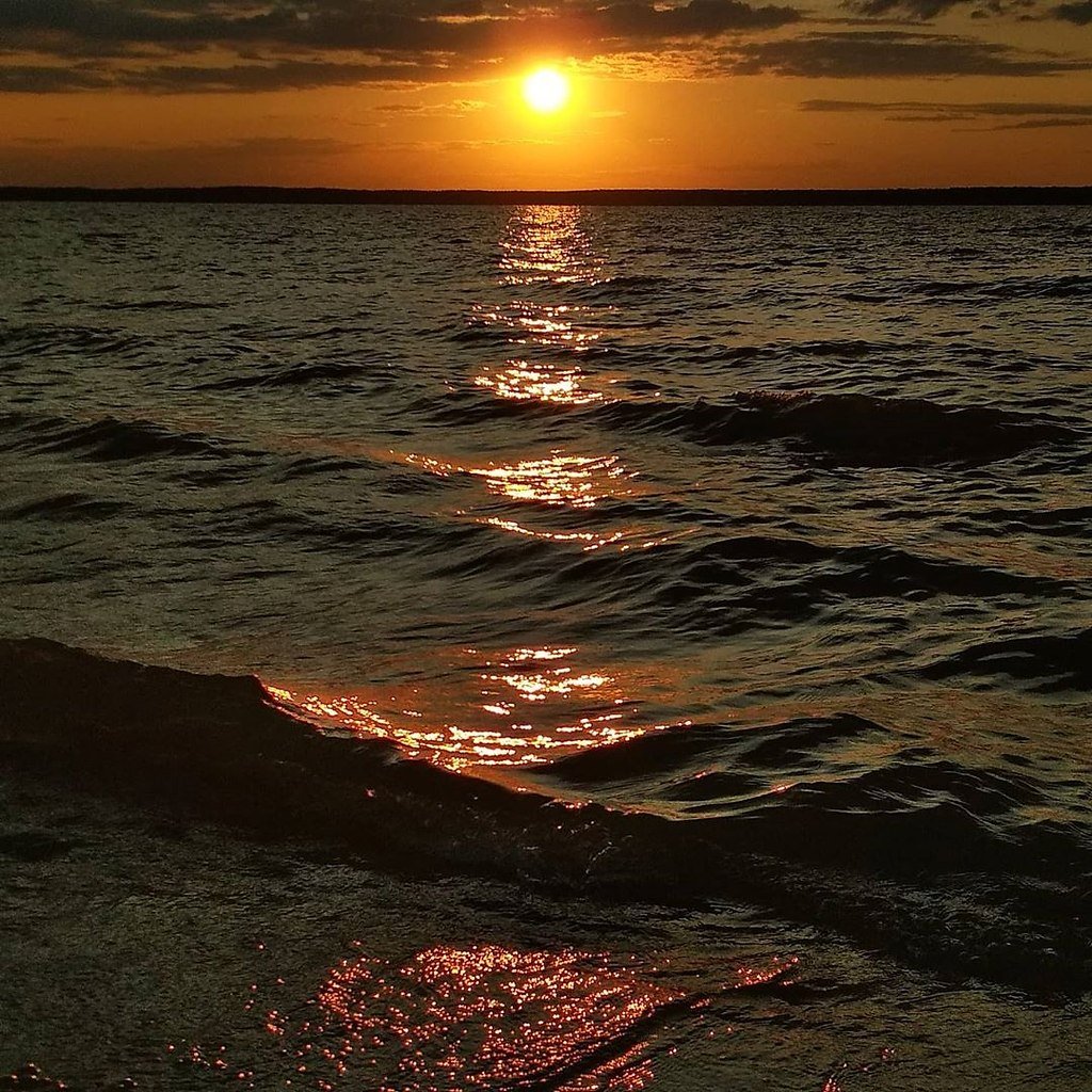 Закат на Обском море