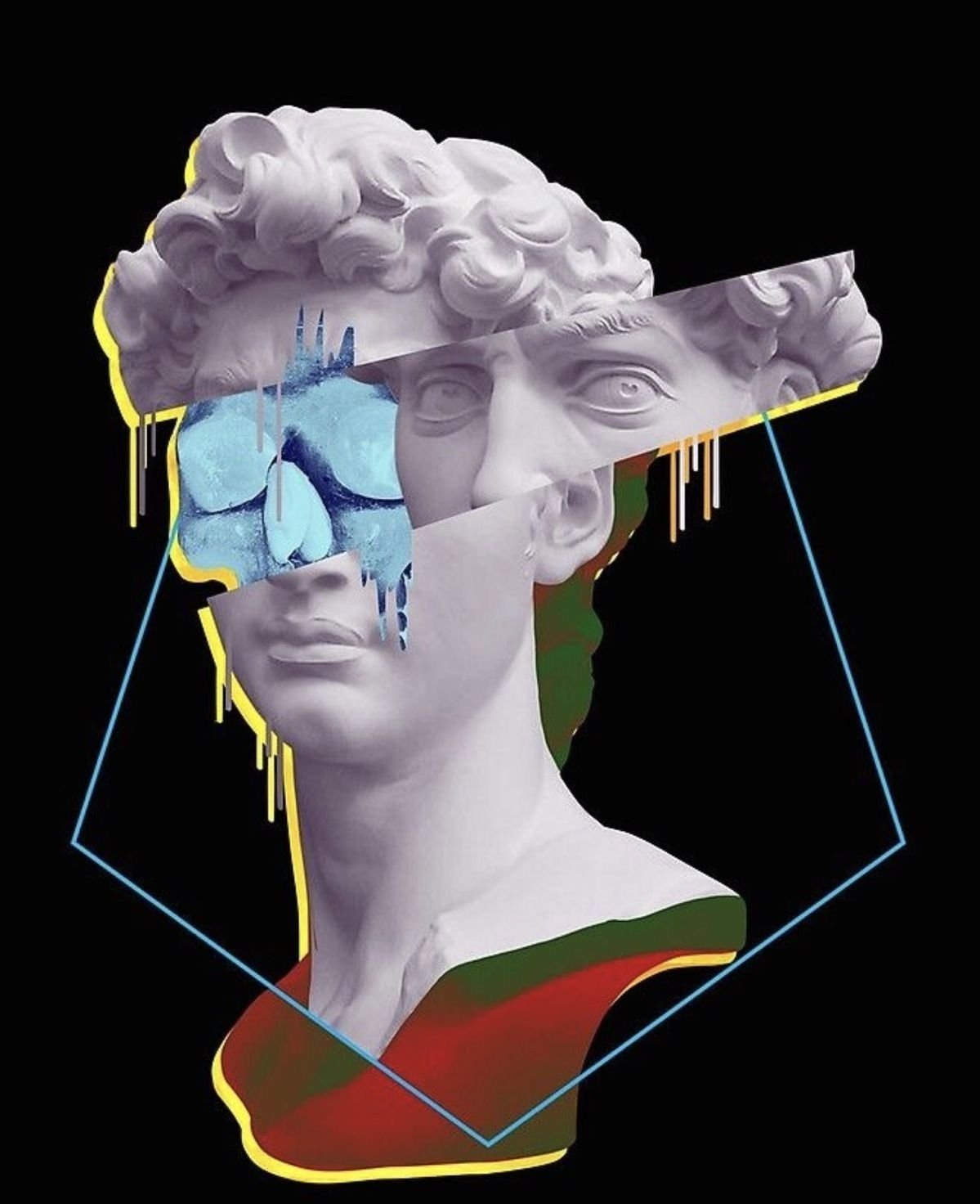 Статуя Давида vaporwave
