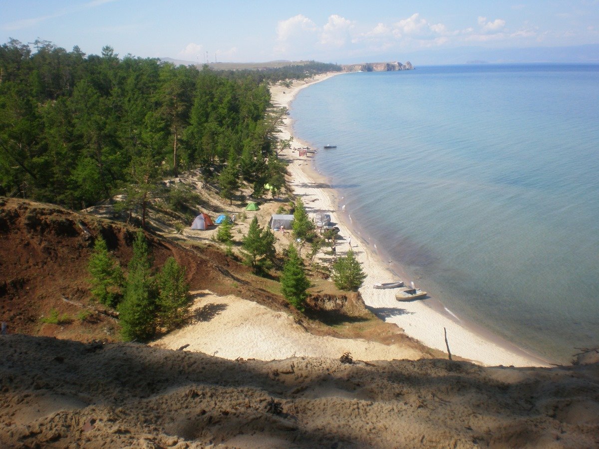 Сарайский пляж на острове Ольхон на карте