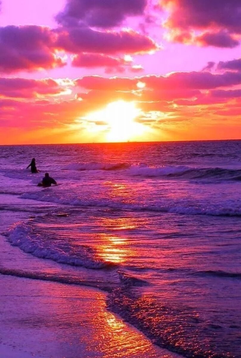 Закат на море