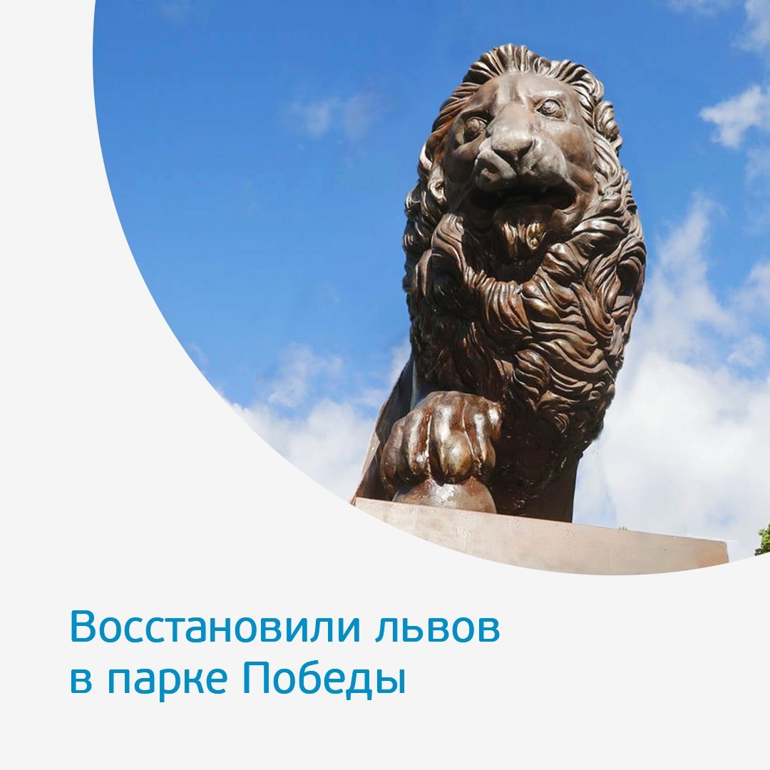 Львы в парке Победы