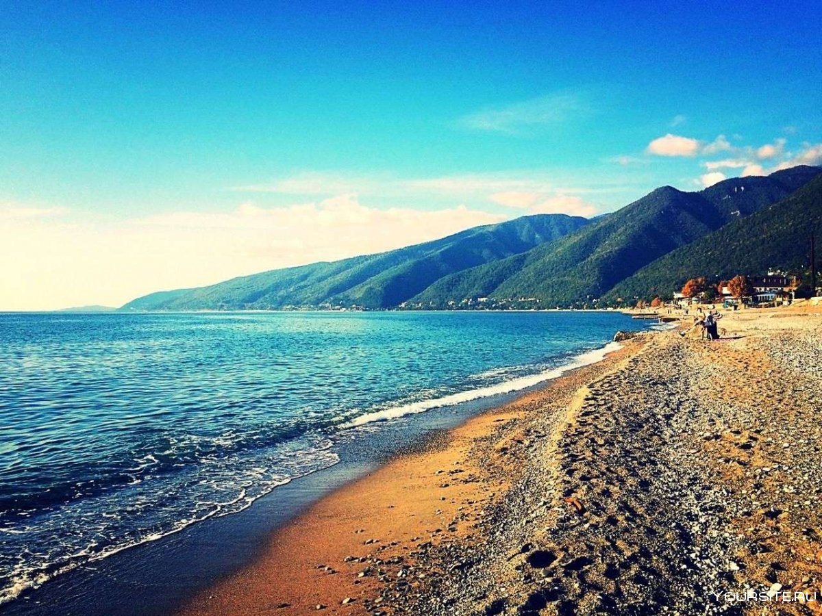 Абхазия новая Гагра пляж