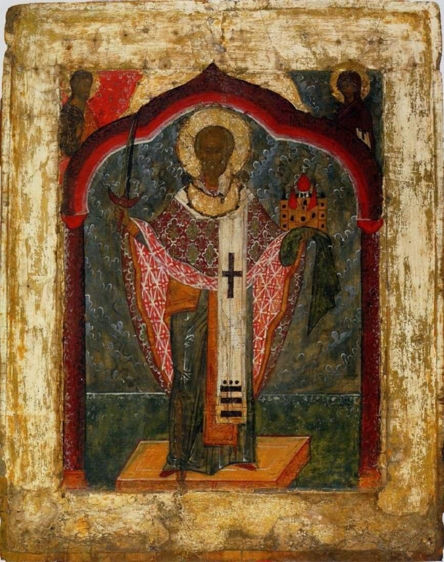 Никола Можайский (скульптура с Митрой