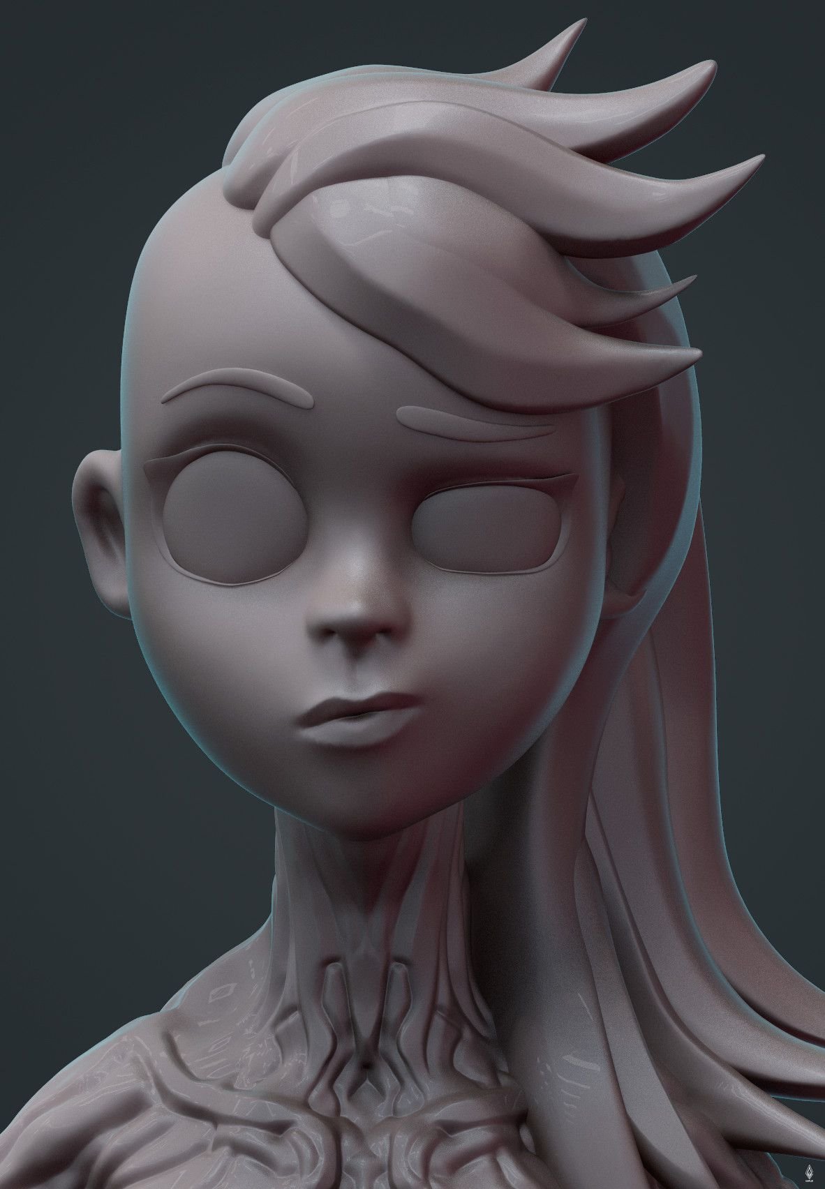 Zbrush 3d модель Анабель