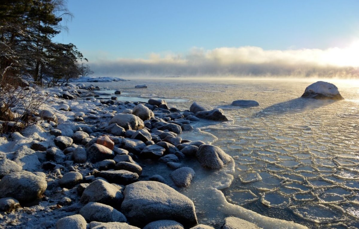 Берега Финляндия Балтийское море