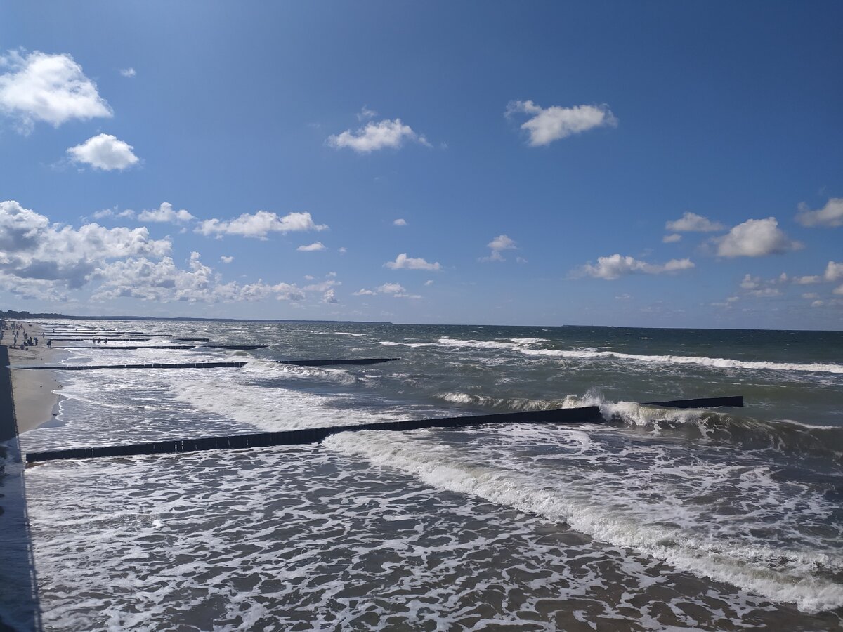Балтийское море в шторм Зеленоградск