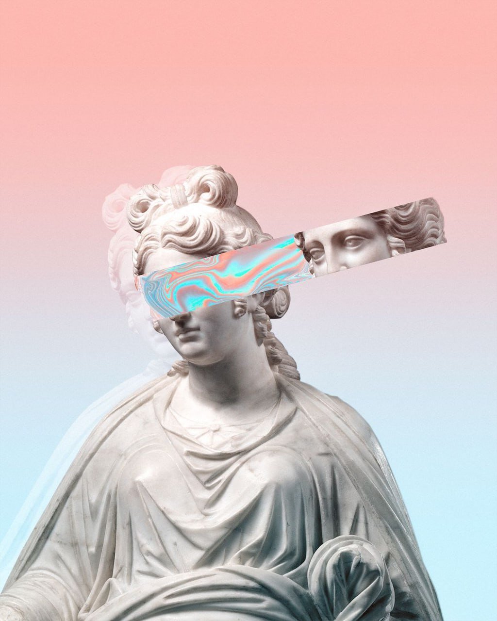 Vaporwave скульптуры Давид