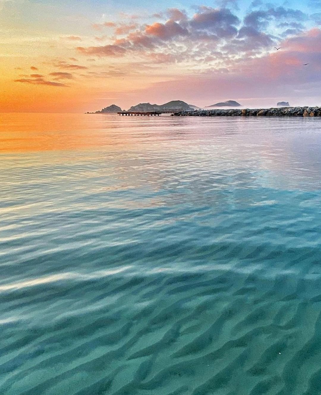 Рассвет на море фото