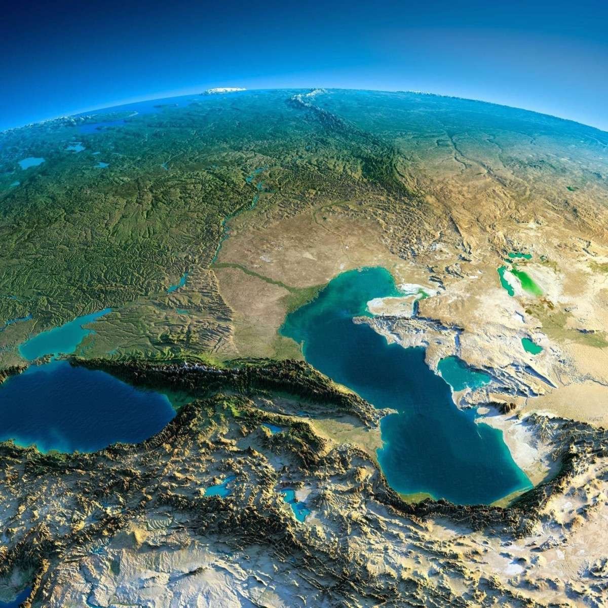 Каспийское море из космоса