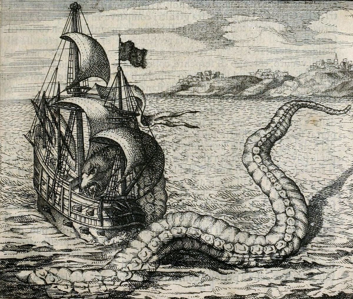 Sea Serpent гравюра