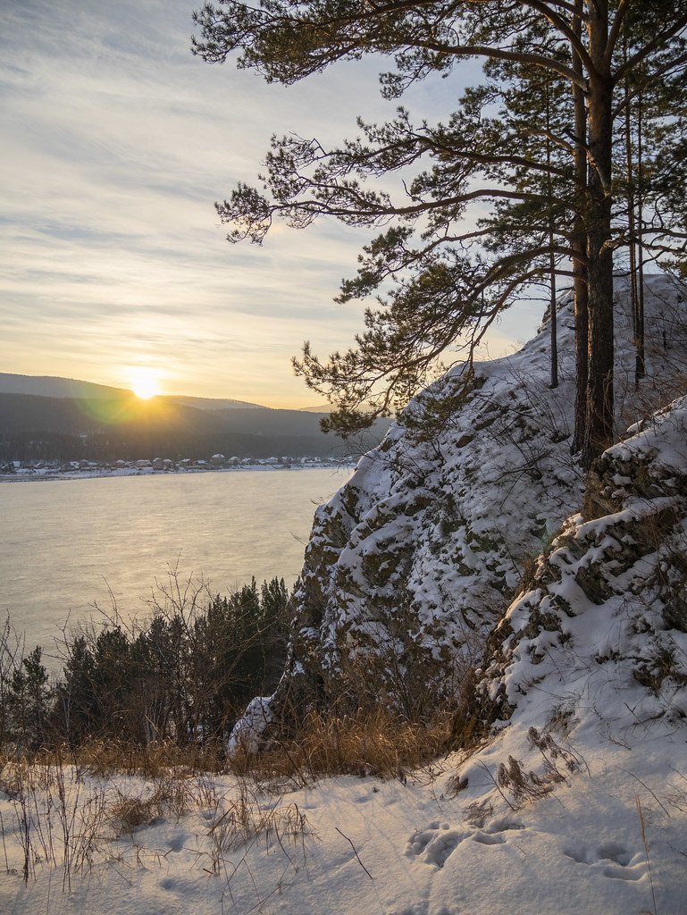 Закат на Енисее