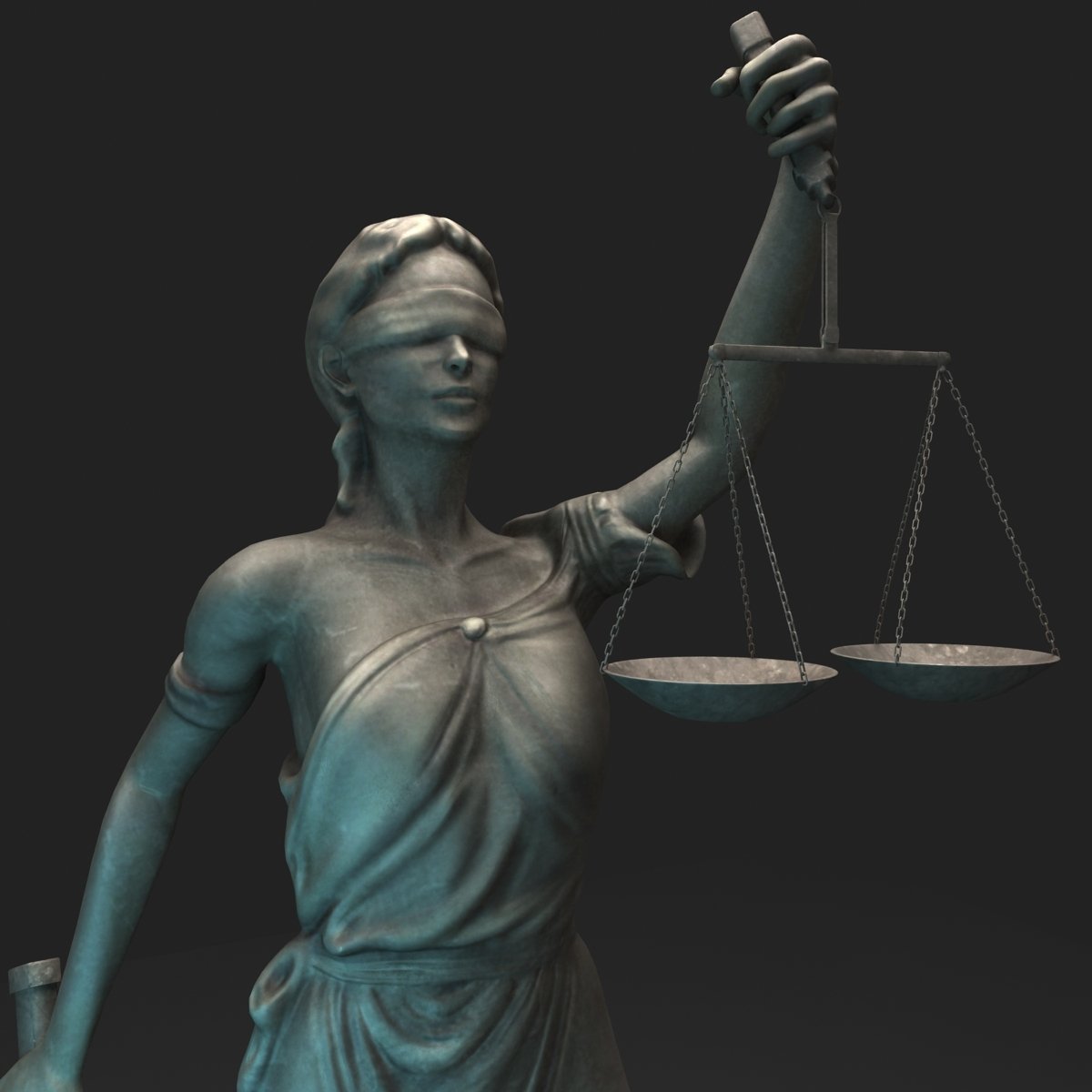 Фемида богиня правосудия 3d