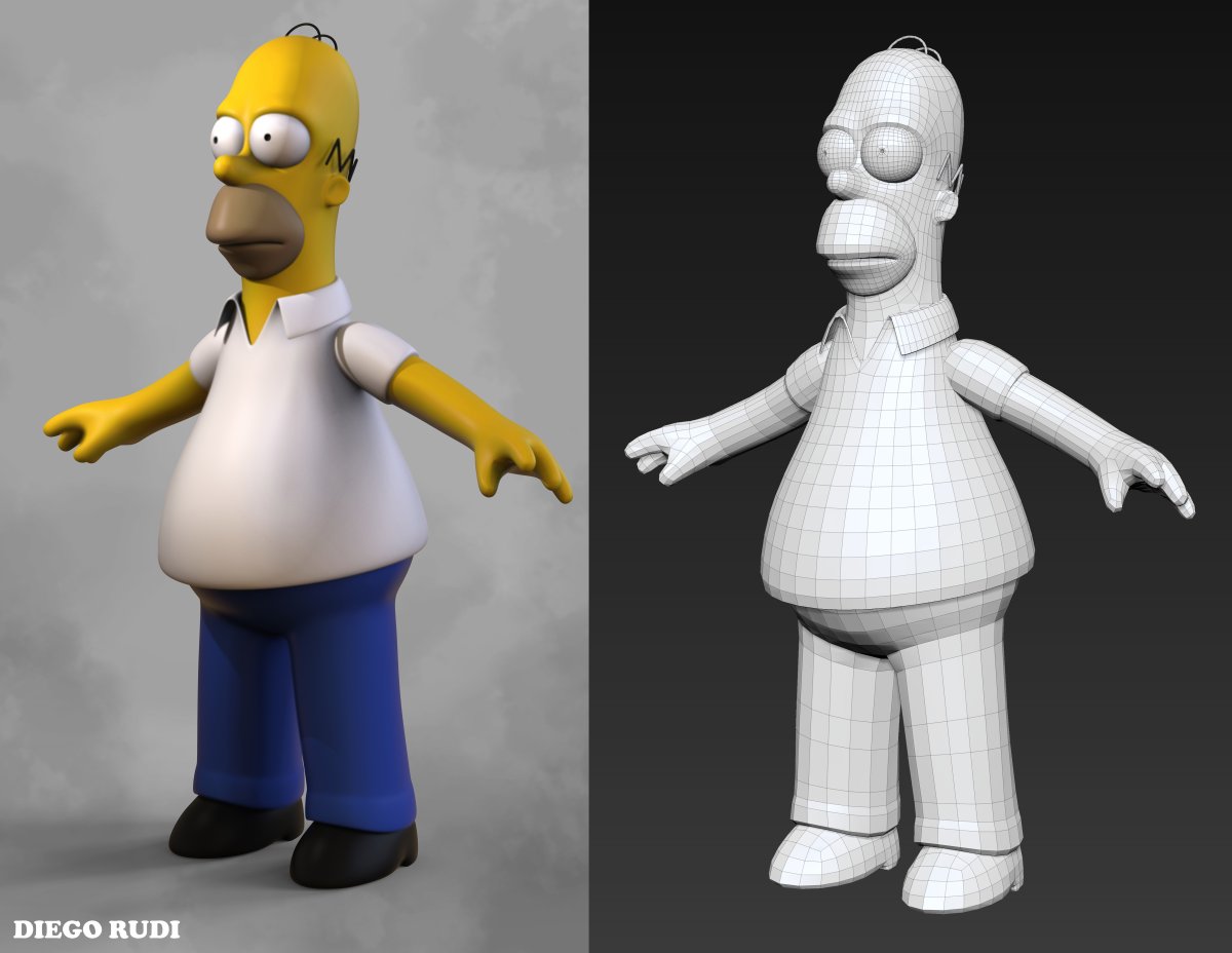 Гомер симпсон 3d
