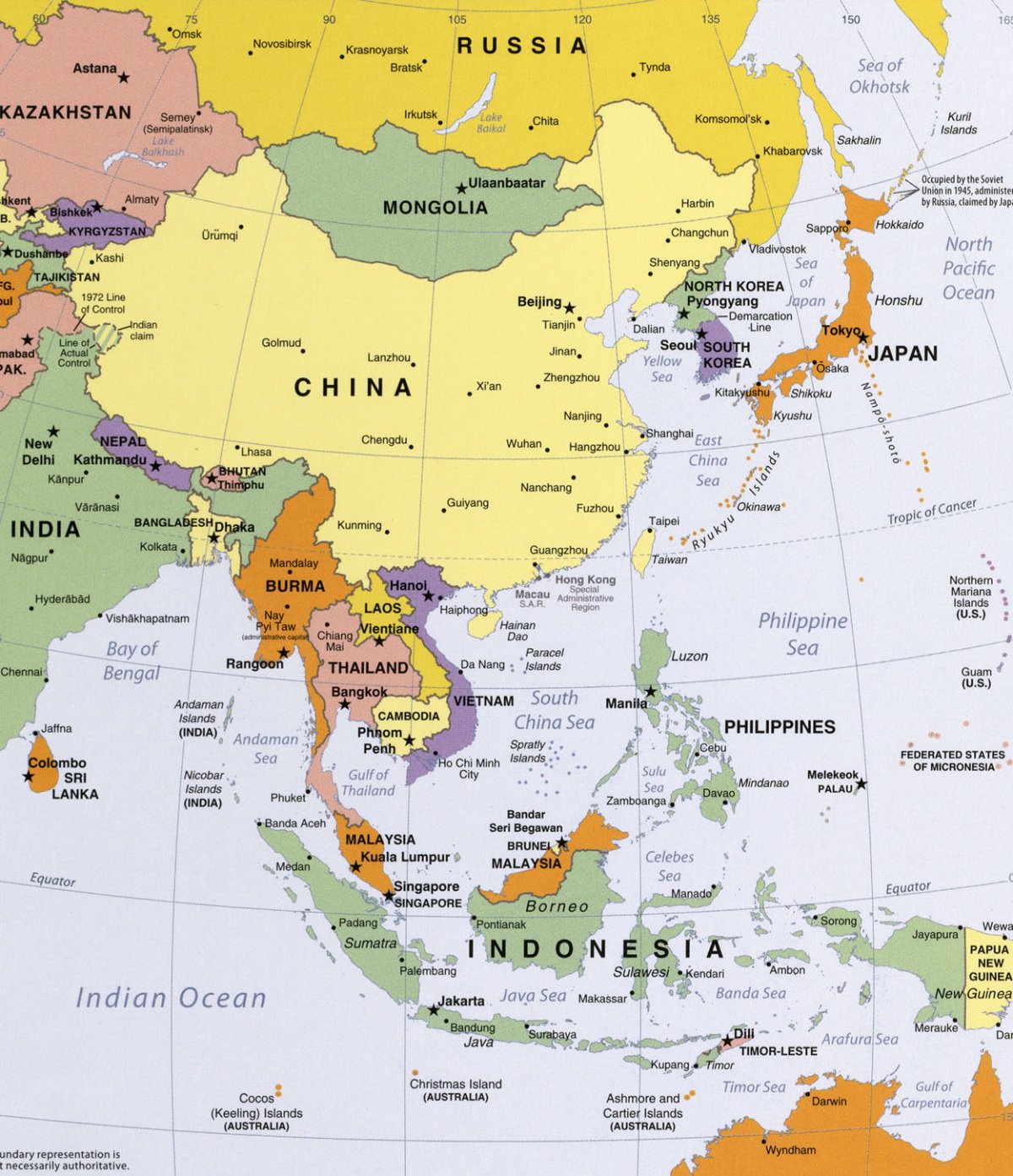 East-North Asia Map