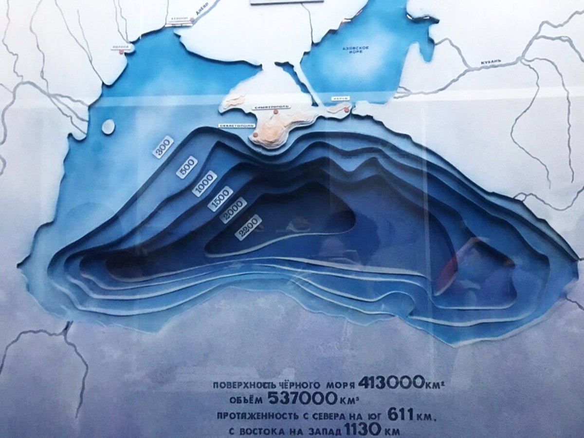 Рельеф дна черного моря