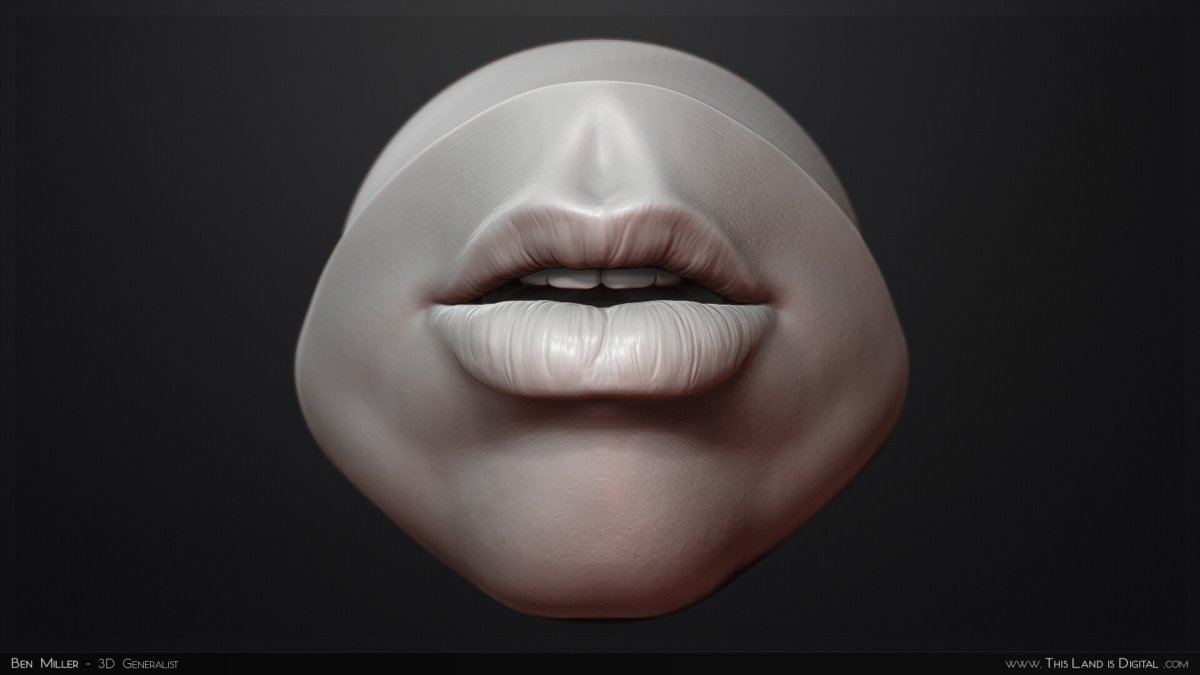 Альфа губ для Zbrush