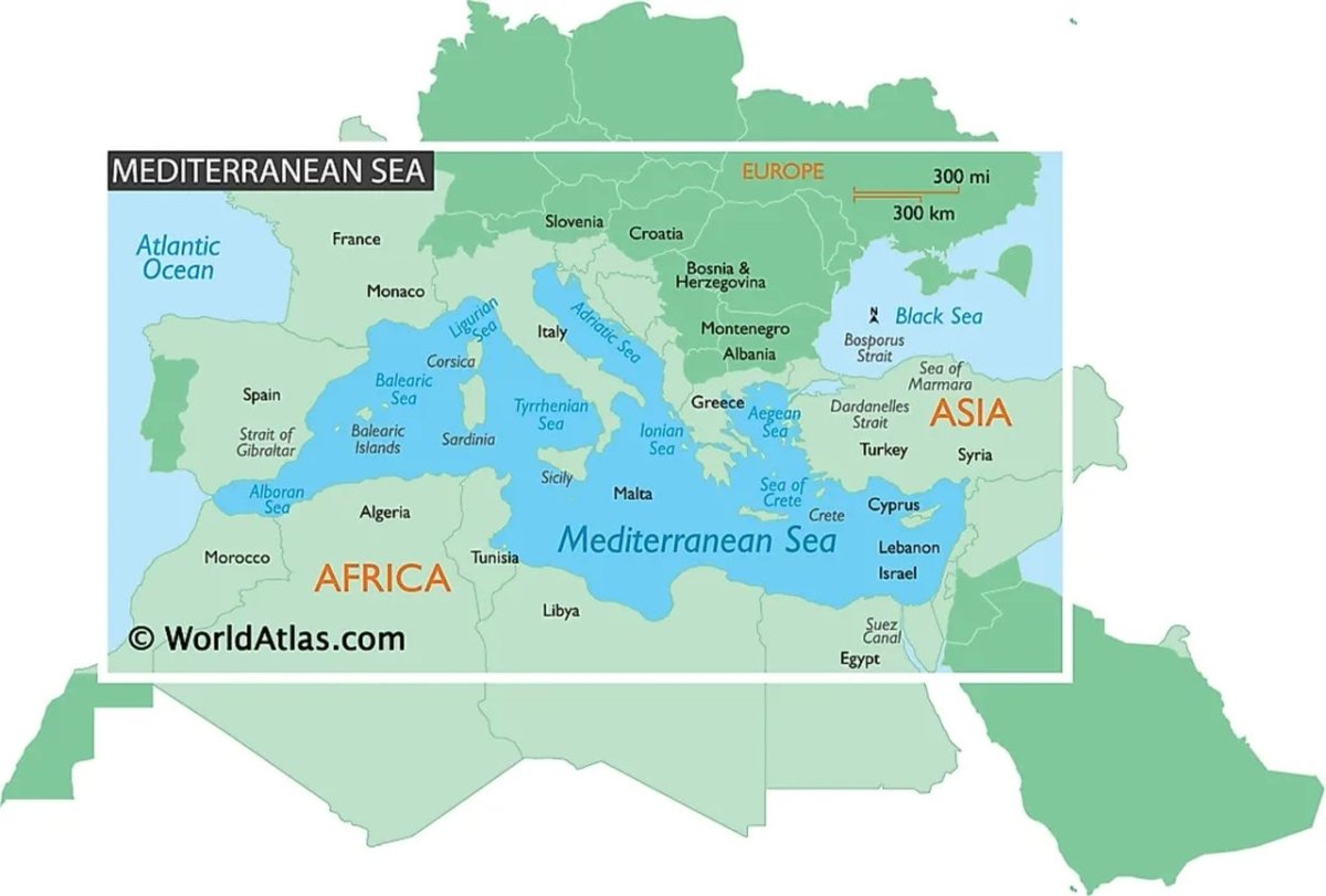 Mediterranean Countries Map