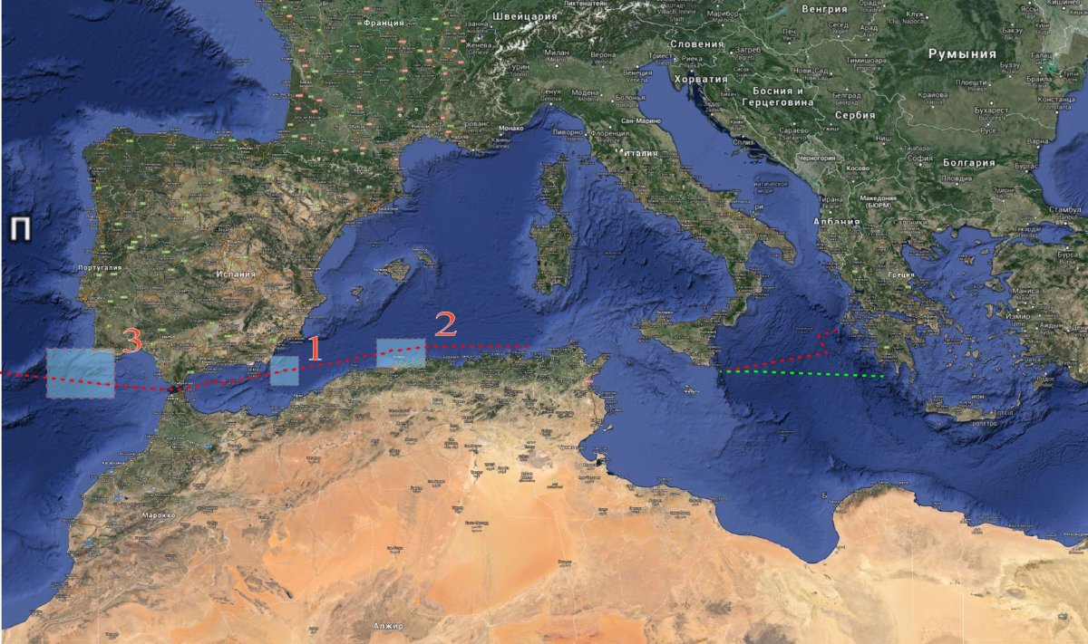 Map Mediterranean 10 d.c.