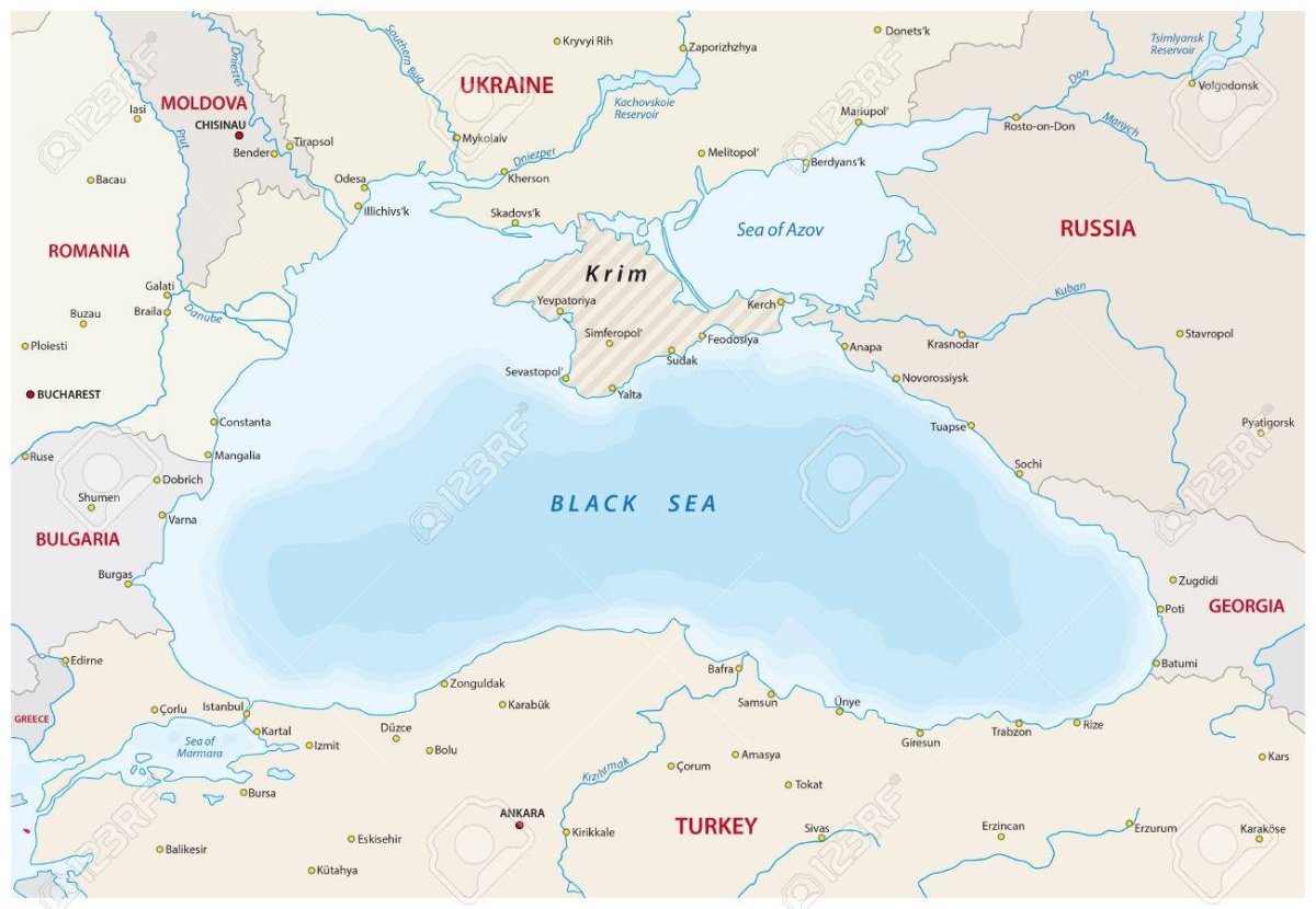 Политическая карта черного моря