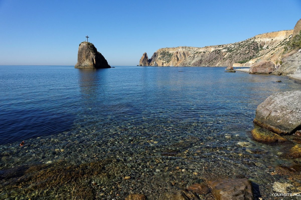Яшмовый пляж в Крыму мыс Фиолент
