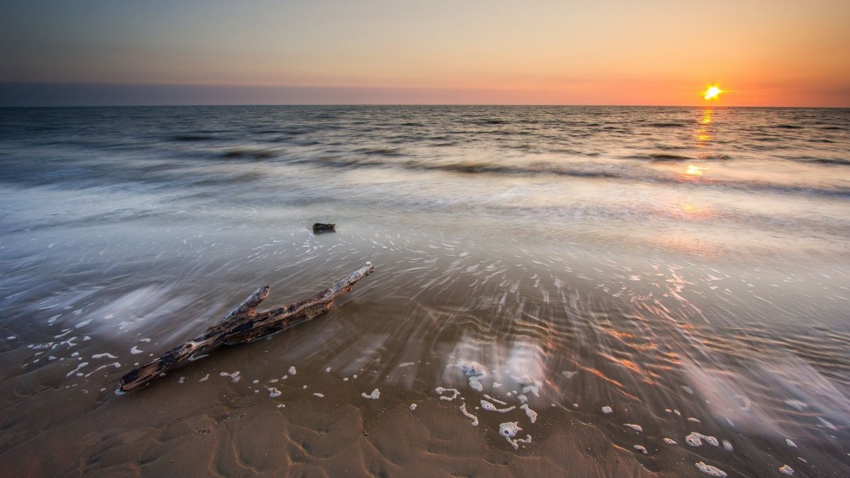 Берег закат Азовское море пляж