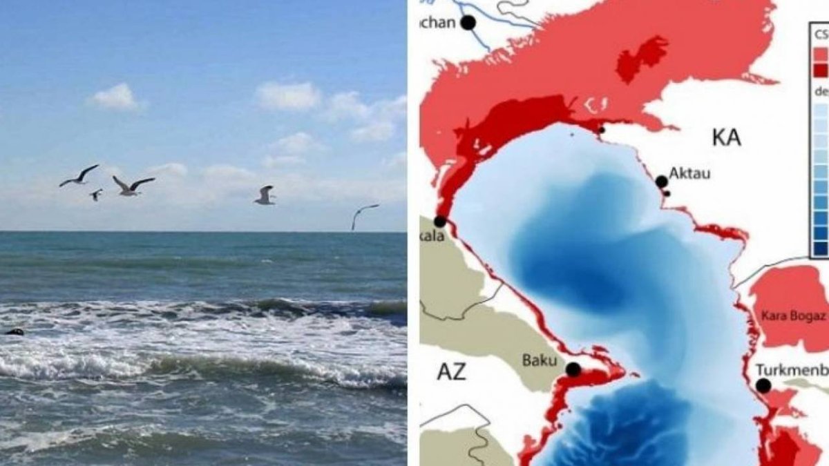 Уровень воды в Каспийском море