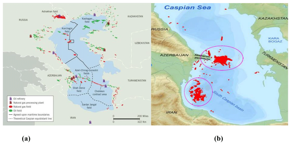 Caspian Sea Oil Gas Maps