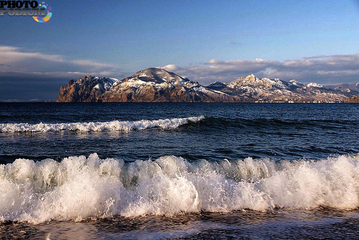 Крым зима Коктебель море