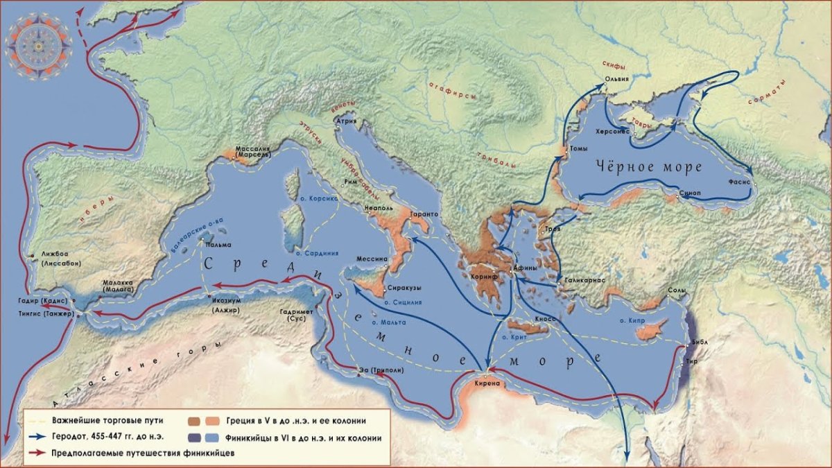 Средиземное море Финикия