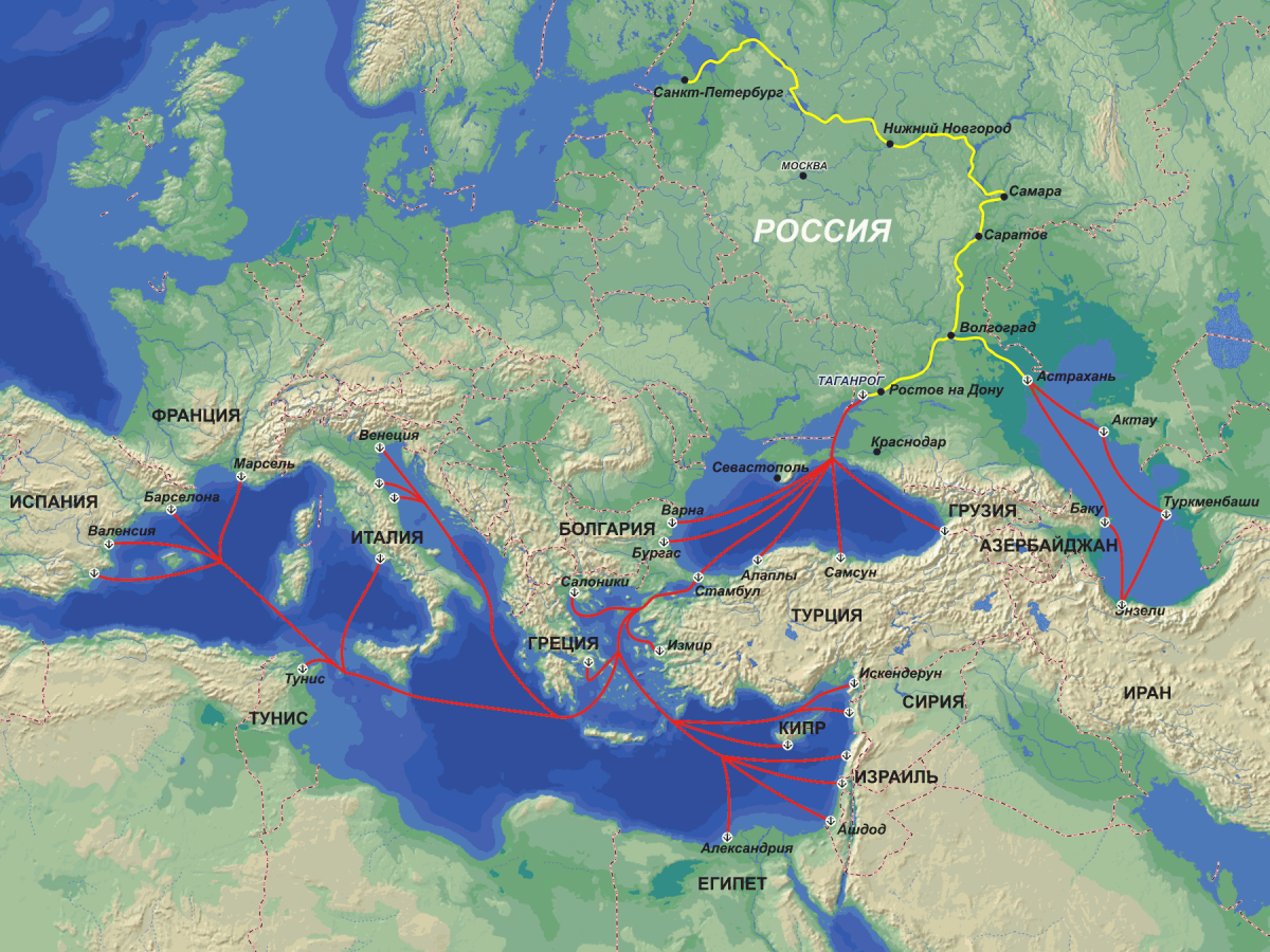 Морской путь Санкт Петербург черное море