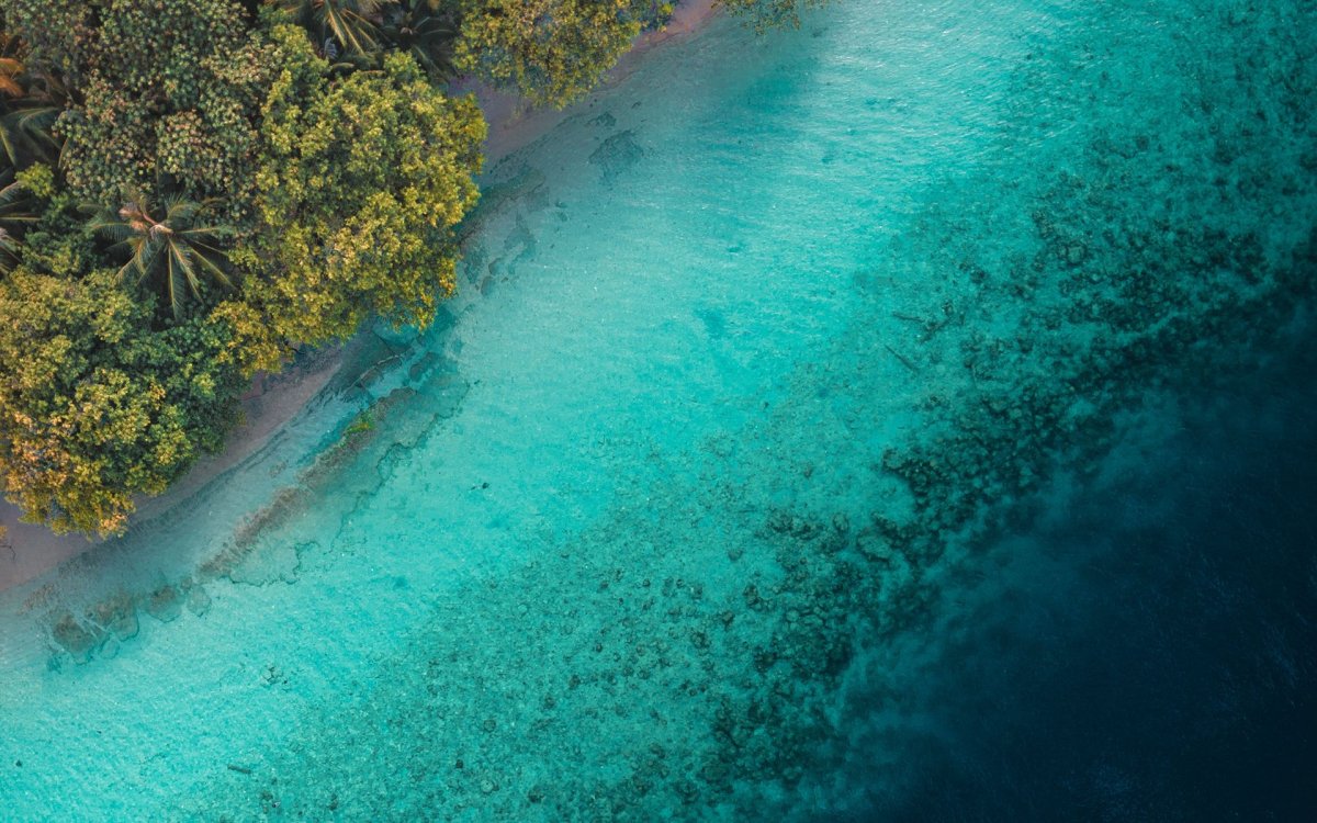 Карибское море вид сверху