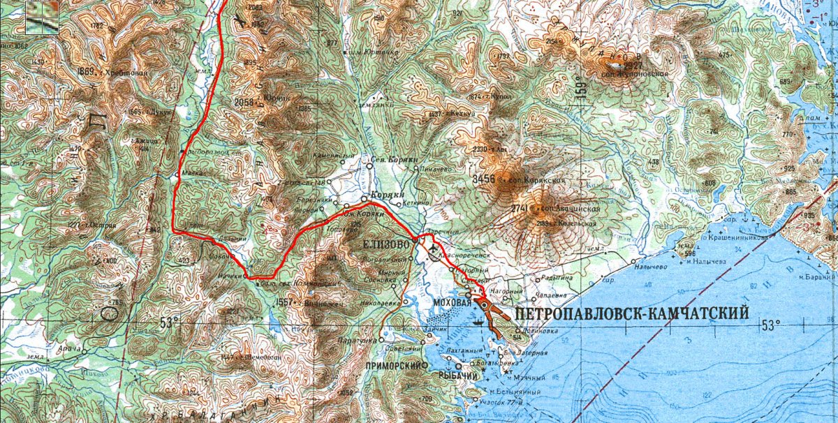 Бухта Бечевинская Камчатка на карте