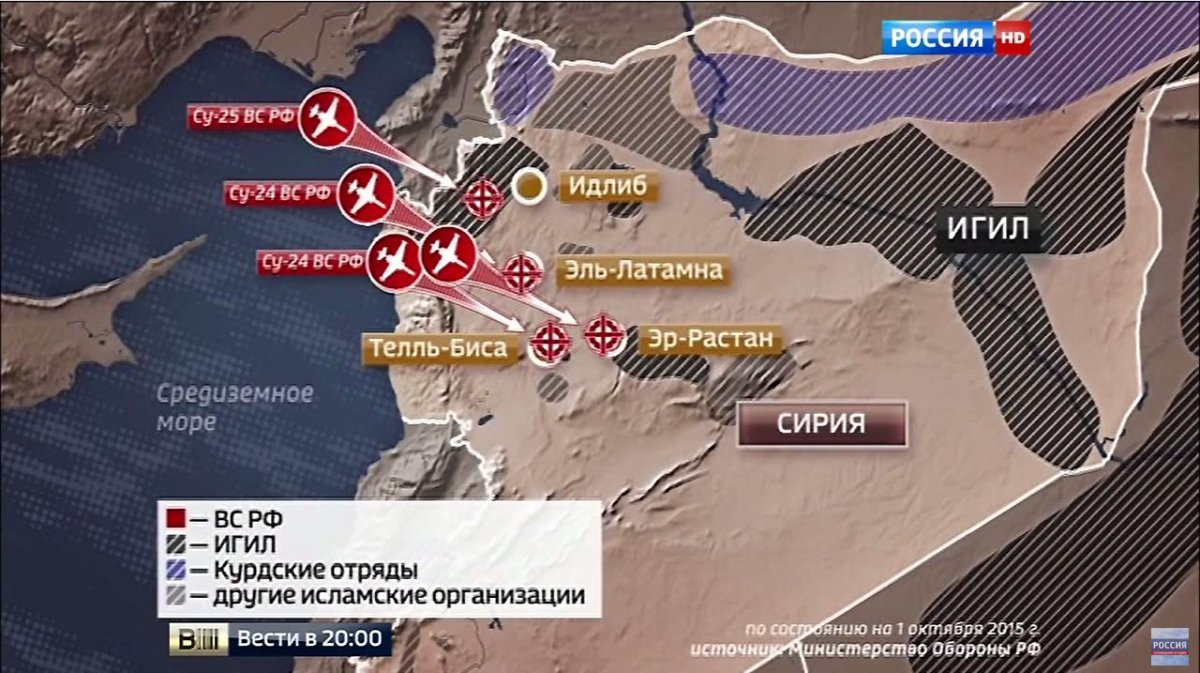 Российские военные базы в Сирии на карте