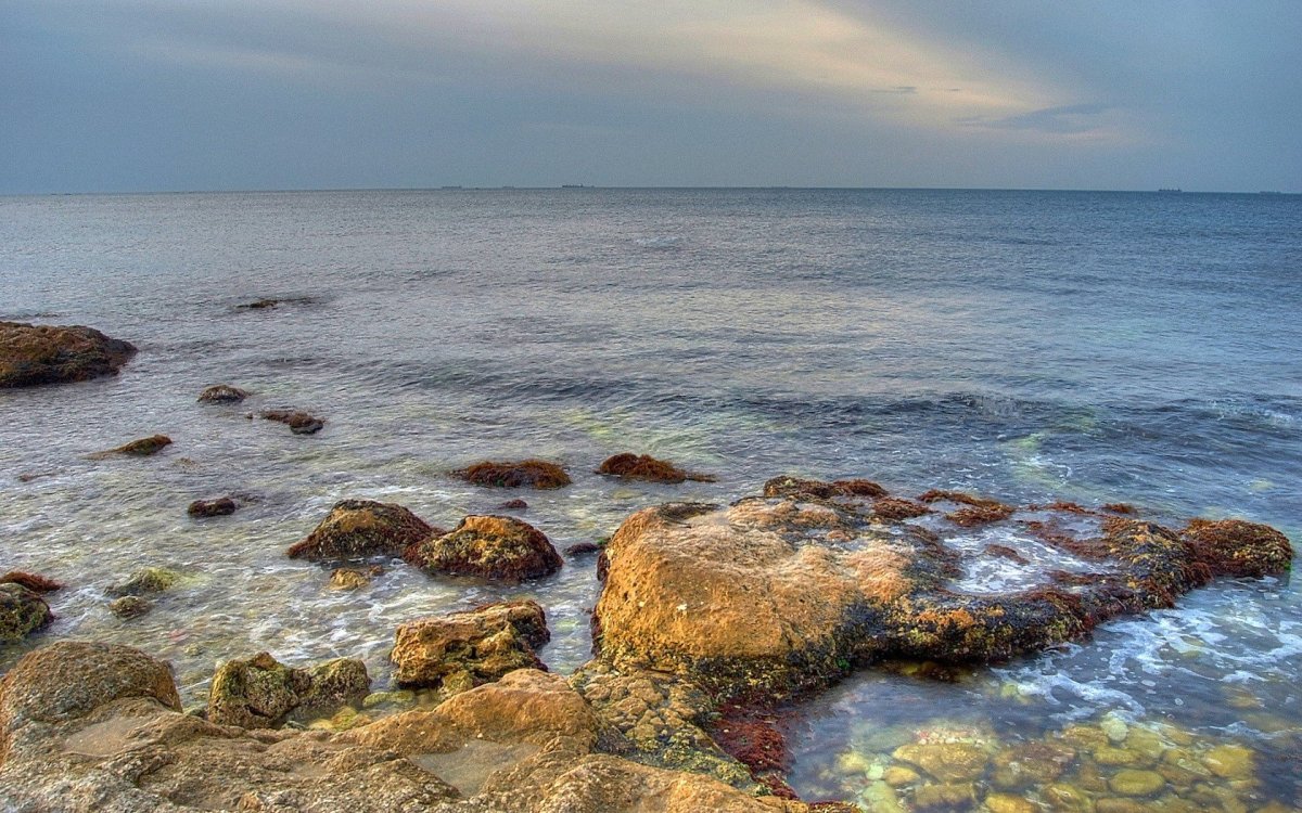Каменистый морской берег